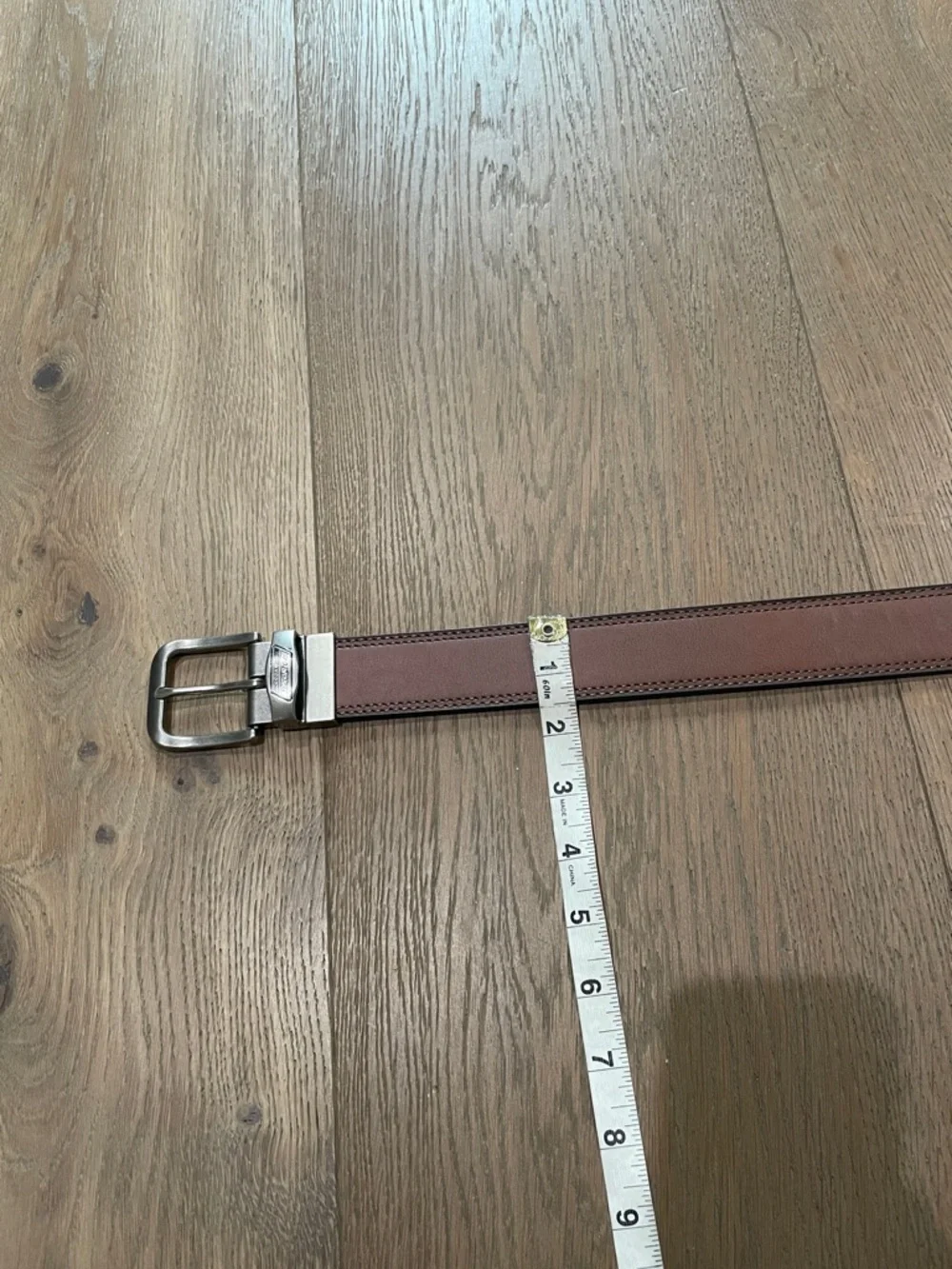 Dickies Men's Leather Reversable Black & Brown Silver Tone Buckle Belt 50-52
